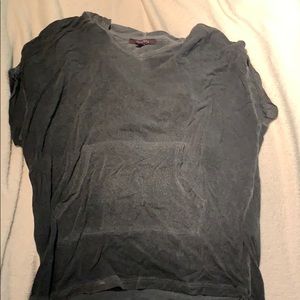 Short sleeve grey hoodie (with hood and pocket)